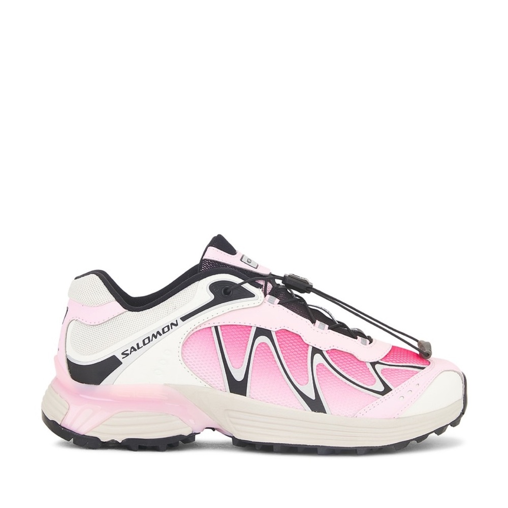 Salomon Women's Pink Athletic Shoes XT-Whisper in Fairy Tale, Black, & Silver